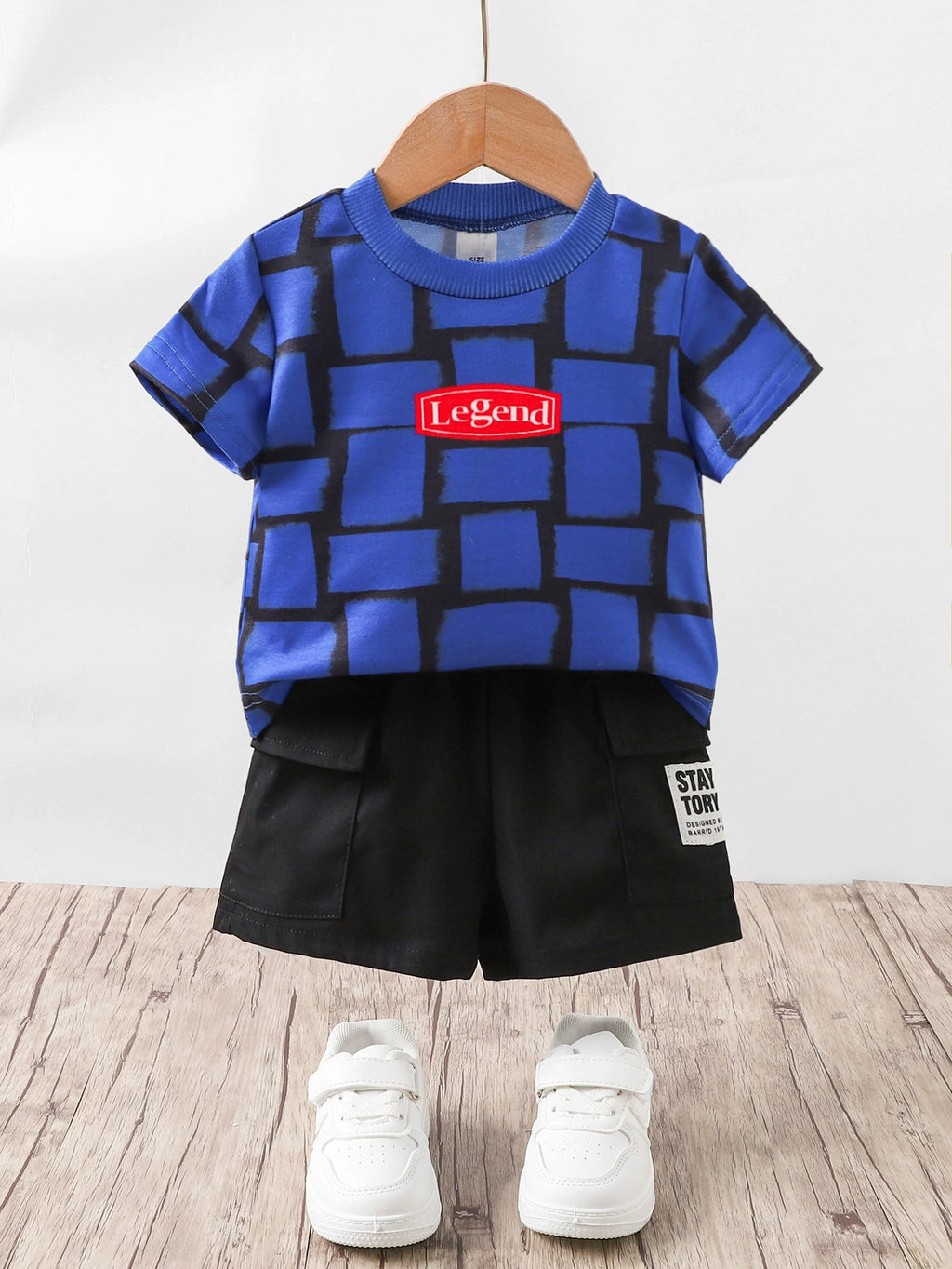 Children's Printed Short Sleeve T-Shirt and Shorts Set