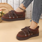 Women's Ankle Boots Lace Up Round Toe Platform Fluff Shoes dd52b4b5ee7b4a36be7d274e38415b3d-Max-Origin Trendsi