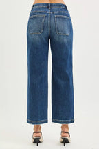 RISEN Womens Baggy Jeans Slouchy Cropped with Front Patch Pocket dd6e504c39da4663a1c6566e050f15a7-Max-Origin Trendsi