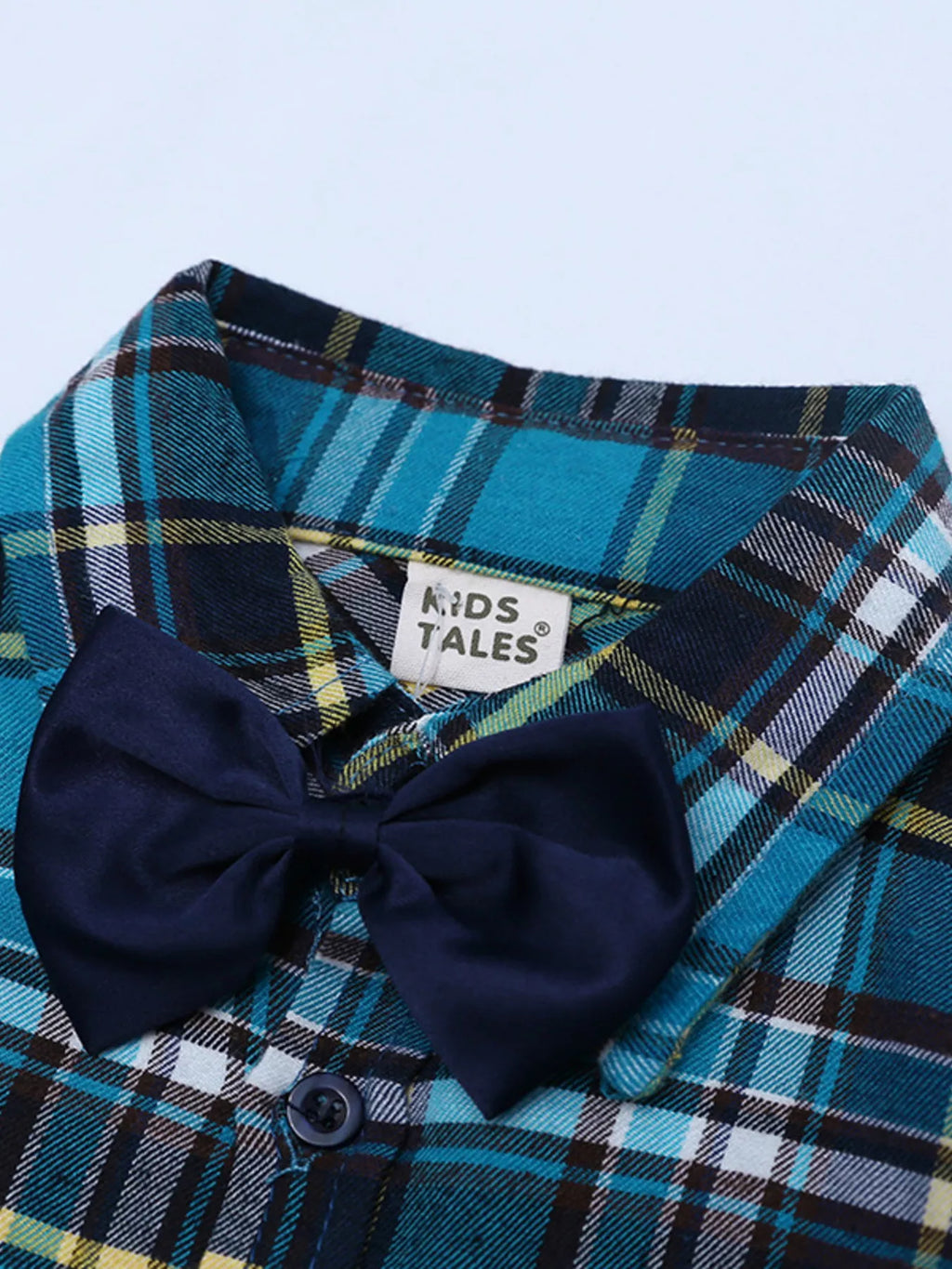 Children's Boy's Set Plaid Shirt & Distressed Jeans with Suspenders dd716b3d811240cabbaafe28dbeb1e37-Max-Origin Trendsi