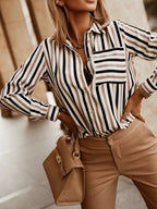 Women's Shirt Striped Long Sleeve Casual Pocketed Top de3643c4-5069-490d-9f76-87ba49c104c8-Max-Origin Trendsi