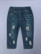 Boy's Children's Set Color Block Shirt & Ripped Jeans 2 Pcs de47328b13f04cdfa07c2c0a5a99c886-Max-Origin Trendsi