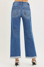 RISEN Womens Jeans High Rise Relaxed Fit Ankle Straight Cuff Denim Plus Sizes de83af5b90504f8aa843d58f98acd57e-Max-Origin Trendsi
