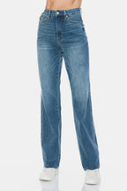 Judy Blue Straight Jeans Tummy Control Cut Raw Hem Denim Pants de918bce-669f-4c03-a902-fe8de3a56de4-Max Trendsi