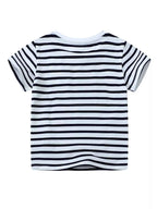 Children's Crab Striped Crew Neck T-Shirt df14d51daaa64d4f9a628bdd055f4140-Max-Origin Trendsi