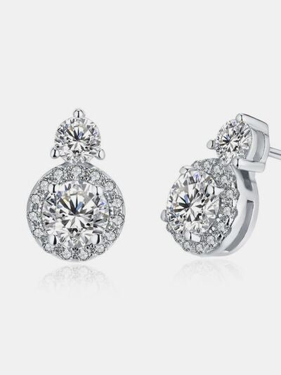 Miroy 1 Carat Stud Earrings Moissanite 925 Sterling Silver Silver One Size