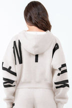 American Bazi Almond Cropped Hoodie Women's Letter Graphic Long Sleeve Top ALMOND BLACK dfdd2c41-c98d-4a4b-a3a4-3e04a48fb9e6-Min Trendsi