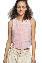 POL Cropped Tank Top Pink Blush Ribbed Round Neck with Lace Detail PINK BLUSH e013a663-0cd1-47bf-9974-4d0db6bee64d-Max-Origin Trendsi