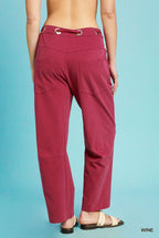Umgee Wide Leg Cotton Pants Wine Red Drawstring Casual Pocketed e04c3af3-54ce-4e7c-9ac3-d269af214cae-Max-Origin Trendsi