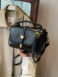 Womens Crossbody Bag Pu Leather Top Handle Handbag Black One Size e0550bf88ce04dfab8b3066cfb0ceee7-Max-Origin Trendsi