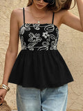 Floral Peplum Camisole Top