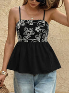 Floral Peplum Camisole Top