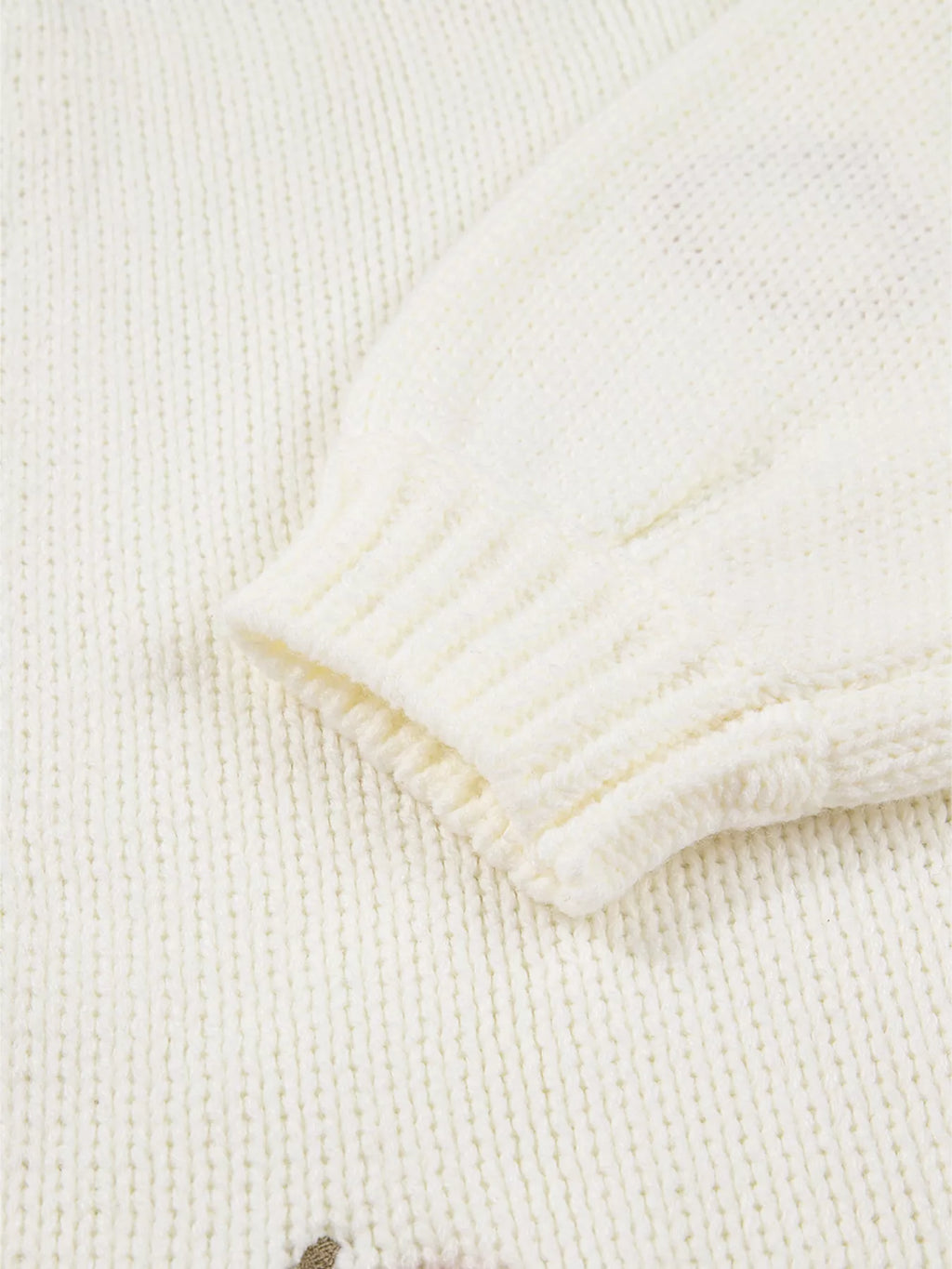 Women's Cardigan Cream Halloween Pumpkin Embroidered Knit Open Top e08b881bbe2144268a57542a2b6aae0b-Max-Origin Trendsi