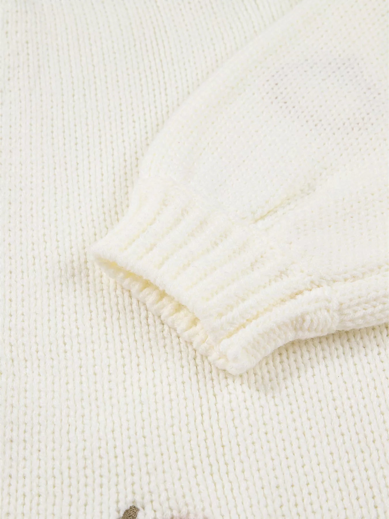 Women's Cardigan Cream Halloween Pumpkin Embroidered Knit Open Top e08b881bbe2144268a57542a2b6aae0b-Max-Origin Trendsi