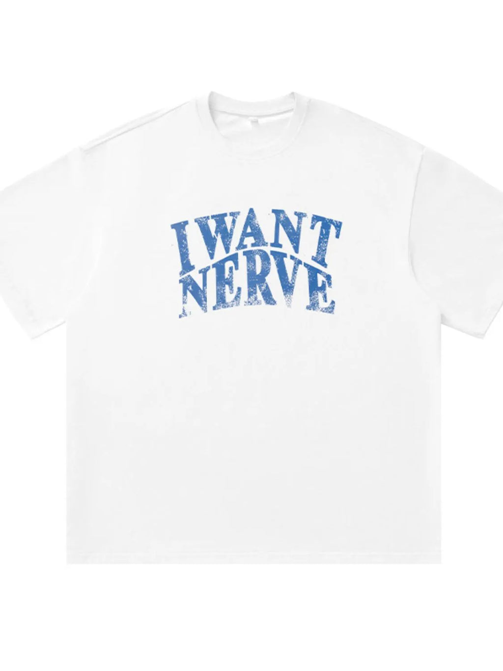 Men's Cotton T-Shirt Round Neck I Want Nerve Graphic Print Top Tees e097bdc1-0dee-4c74-879f-9394026182b4-Max-Origin Trendsi