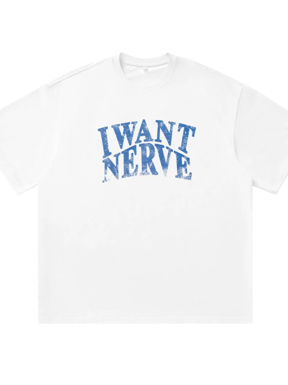 Men's Cotton T-Shirt Round Neck I Want Nerve Graphic Print Top Tees e097bdc1-0dee-4c74-879f-9394026182b4-Max-Origin Trendsi