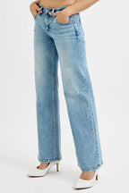 RISEN Boyfriend Jeans Women's Low Rise Ankle Distressed Medium Wash Denim e0adff8494ef4084a507bee46b160465-Max-Origin Trendsi