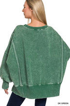 Zenana Acid Washed Batwing Sleeve Fleece Sweatshirt e0b57ec88ebe4c96a4f522dfb2fa5cc5-Max-Origin Trendsi