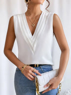 Cami Tank Top Women's V-Neck Pleated Sleeveless Elegant Blouse e0da362b-0ad8-40ed-8034-4b16b70de2fe-Max-Origin Trendsi