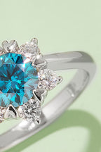 Murray Silver Women Cluster Ring 1 Carat Moissanite Color Stone 925 Sterling e0e493db7f104bb1a7ff1cc1319b05ab-Max Trendsi