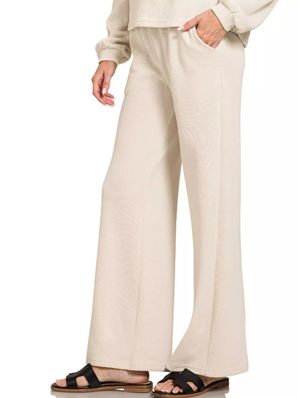 Zenana Womens Outfit Set Sand Beige French Rib Pullover and Pants e0fe3142-ddd9-402a-b7db-1d7a1e2e7210-Max-Origin Trendsi