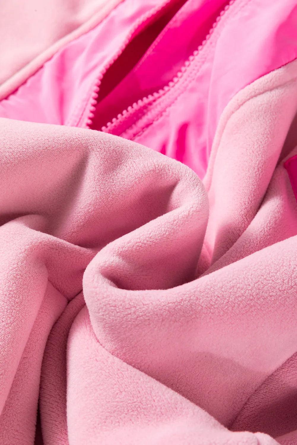 Hoodie Color Block Half Zip Long Sleeve Hooded Sweatshirt e1147cdd-9121-49cf-9938-30f5b89788c8-Max Trendsi