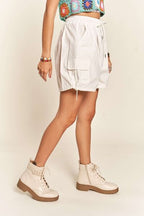 ADORA Drawstring Shorts White Cotton with Pockets e1495615-5e58-4033-9018-528c0763459b-Min Trendsi