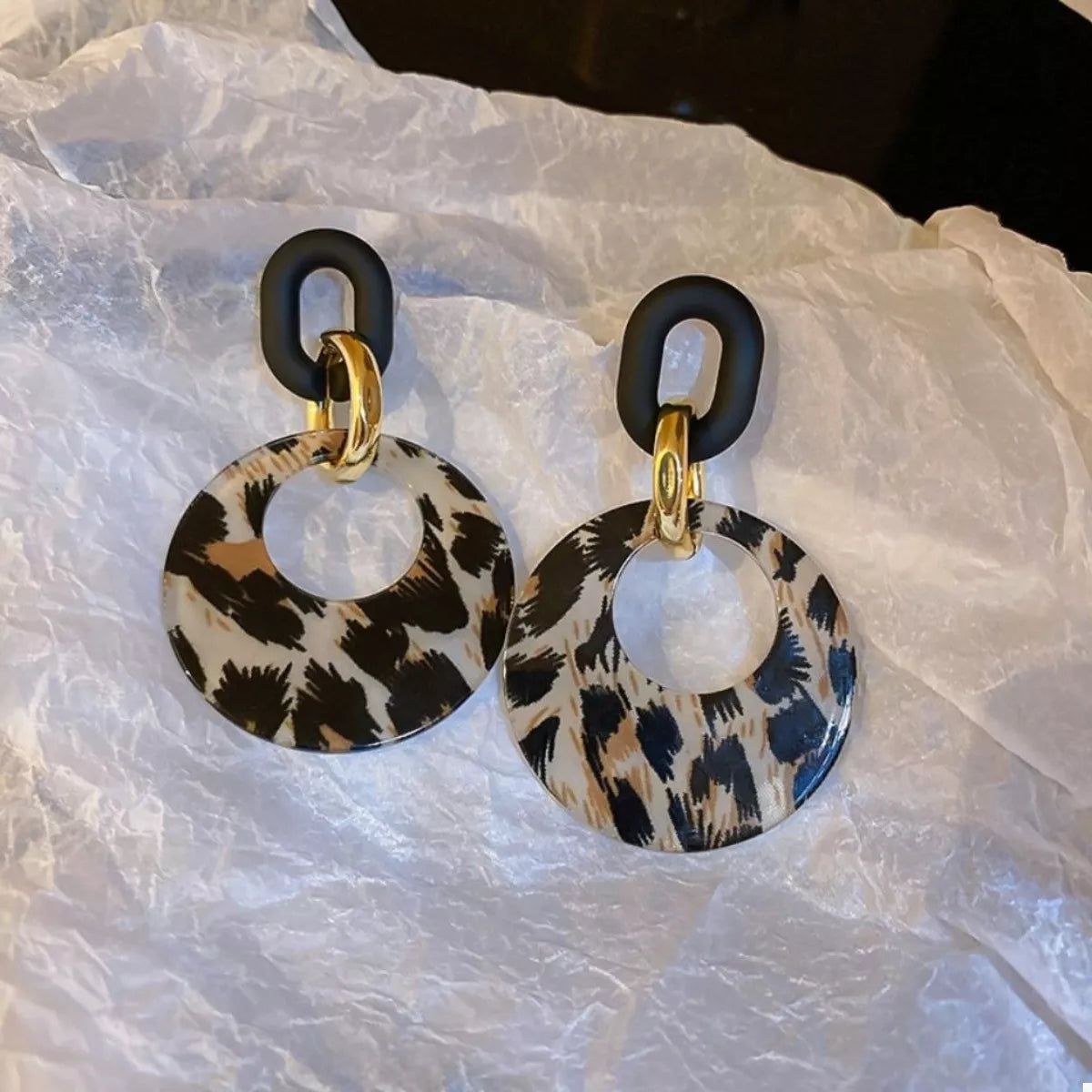 Leopard Dangle Earrings Printed Circle 18K Gold-Plated Women's Jewelry e1538360-7910-4d37-bd85-d187455b3a7d-Max-Origin Trendsi