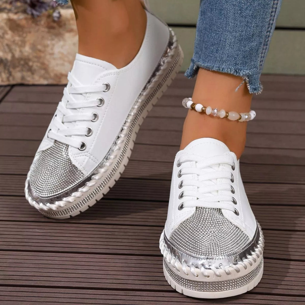 Women Sneakers Round Toe Platform Pu Leather Rhinestone Flat Shoes e15a69d7-1618-4f56-b5f5-3dd4d1fdf57a-Max-Origin Trendsi