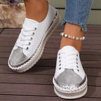 Women Sneakers Round Toe Platform Pu Leather Rhinestone Flat Shoes e15a69d7-1618-4f56-b5f5-3dd4d1fdf57a-Max-Origin Trendsi
