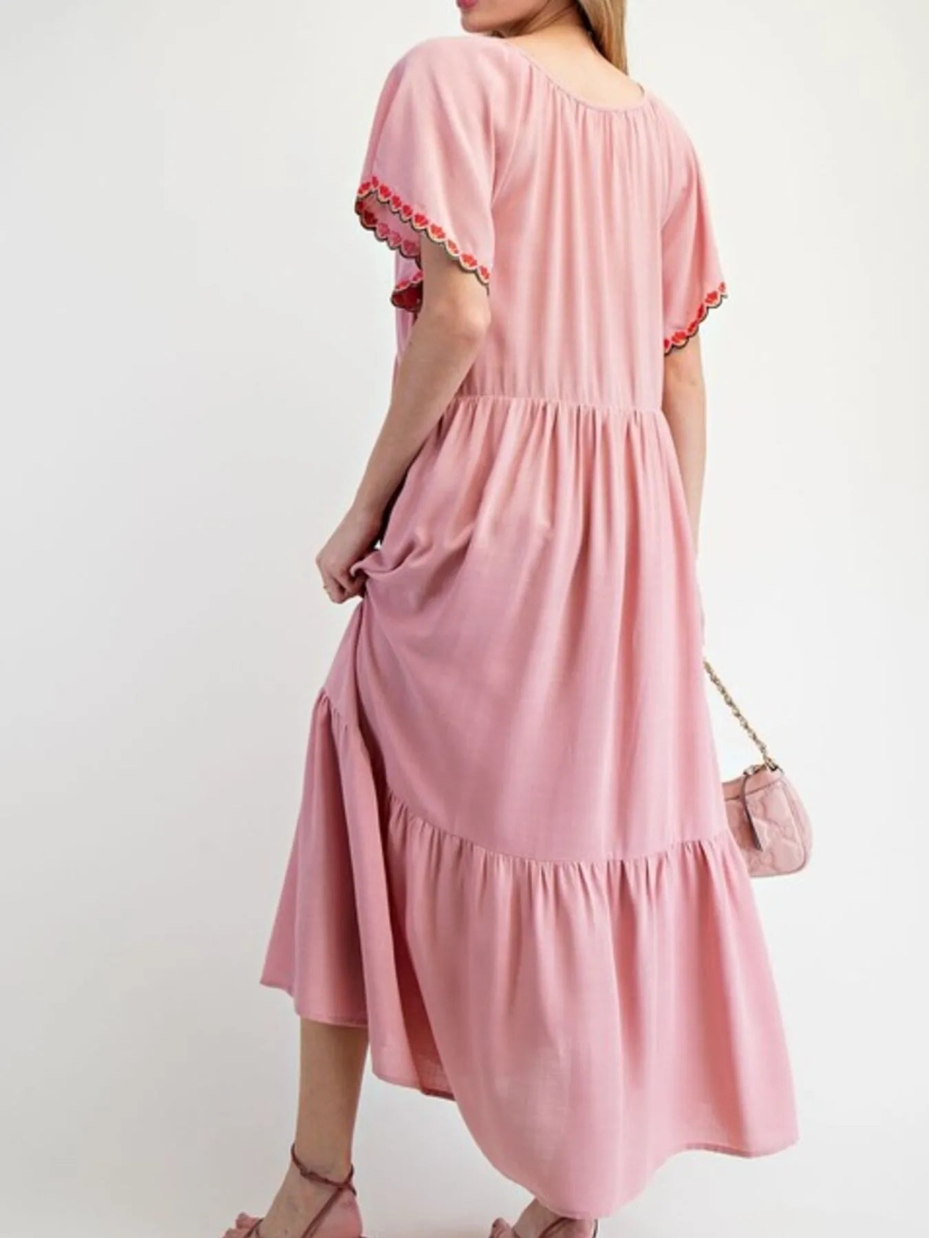 Midi Dress Floral Embroidered Notched Flutter Short Sleeve Ruffled Oversized e177f903-61de-44aa-a279-1770d3c425ab-Max-Origin Trendsi