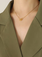 Pendant Necklace 18K Gold-Plated Titanium Steel Hoop 2 Circles Chain Jewelry e19ac69e-3fb4-4031-9ddc-1ba36bc7615f-Max Trendsi