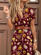 Maxi Dress Paisley Printed V-Neck Short Sleeve Boho Front Slit e1aab334-9ff6-45b0-b9e0-70d497e4d578-Max-Origin Trendsi