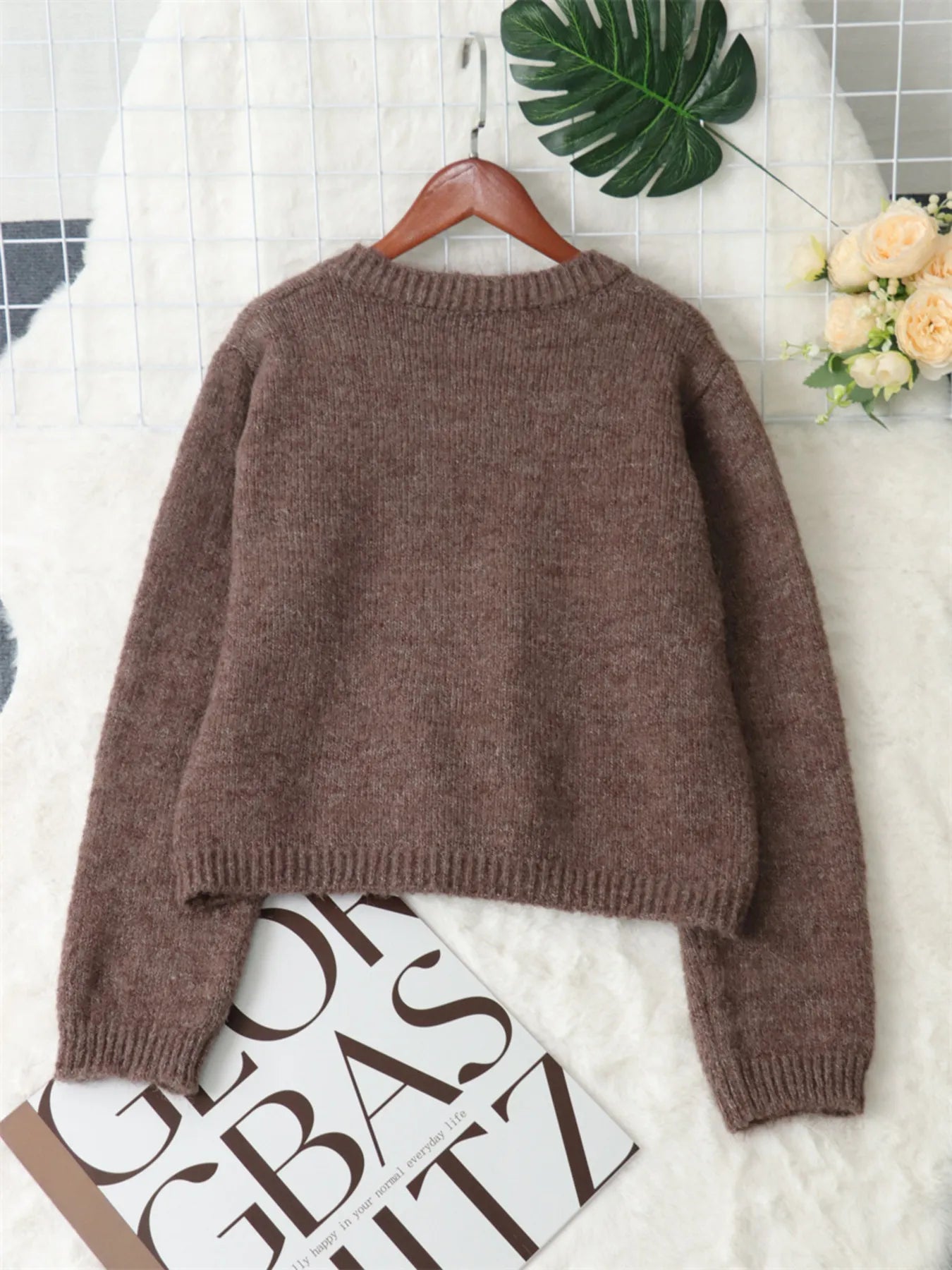 Women's Cardigan Colorful Button-Up Ribbed Hem with Chest Pocket e1b3a90886cb45038392d8d77cb8945b-Max-Origin Trendsi