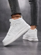 Women's Sneakers Star Pattern Lace Up Pu Leather Flat Shoes e215fa36f0b044c3a6bdaf9e9f0f1feb-Max-Origin Trendsi