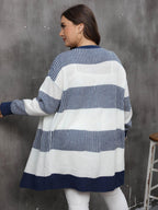 Plus Size Cardigan Open Front Long Sleeve Knitwear e24803ae-8f62-4136-b04e-1898ac5f5fc9-Max Trendsi