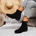 Women's Boots Chelsea Pu Leather Block Mid Heels Shoes e24ef58492314836a89257f6cb8c1a7b-Max-Origin Trendsi