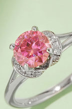 1 Carat Moissanite Stone Silver Ring 0.3 Carat Murray 4-Prong 925 Sterling e2cada8685c045f39d47cdd81026581a-Max Trendsi
