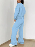 Womens Outfit Set Casual Solid Color Zipper Jacket and Wide Leg Pants e2d03d855a004965bf21d6c8000916fa-Max-Origin Trendsi
