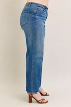 Judy Blue Jeans High Waist Tummy Control Chew Hem Destroy Wide Denims e2fe1a46-a85f-4866-9951-fdf5ae5d0495-Max-Origin Trendsi