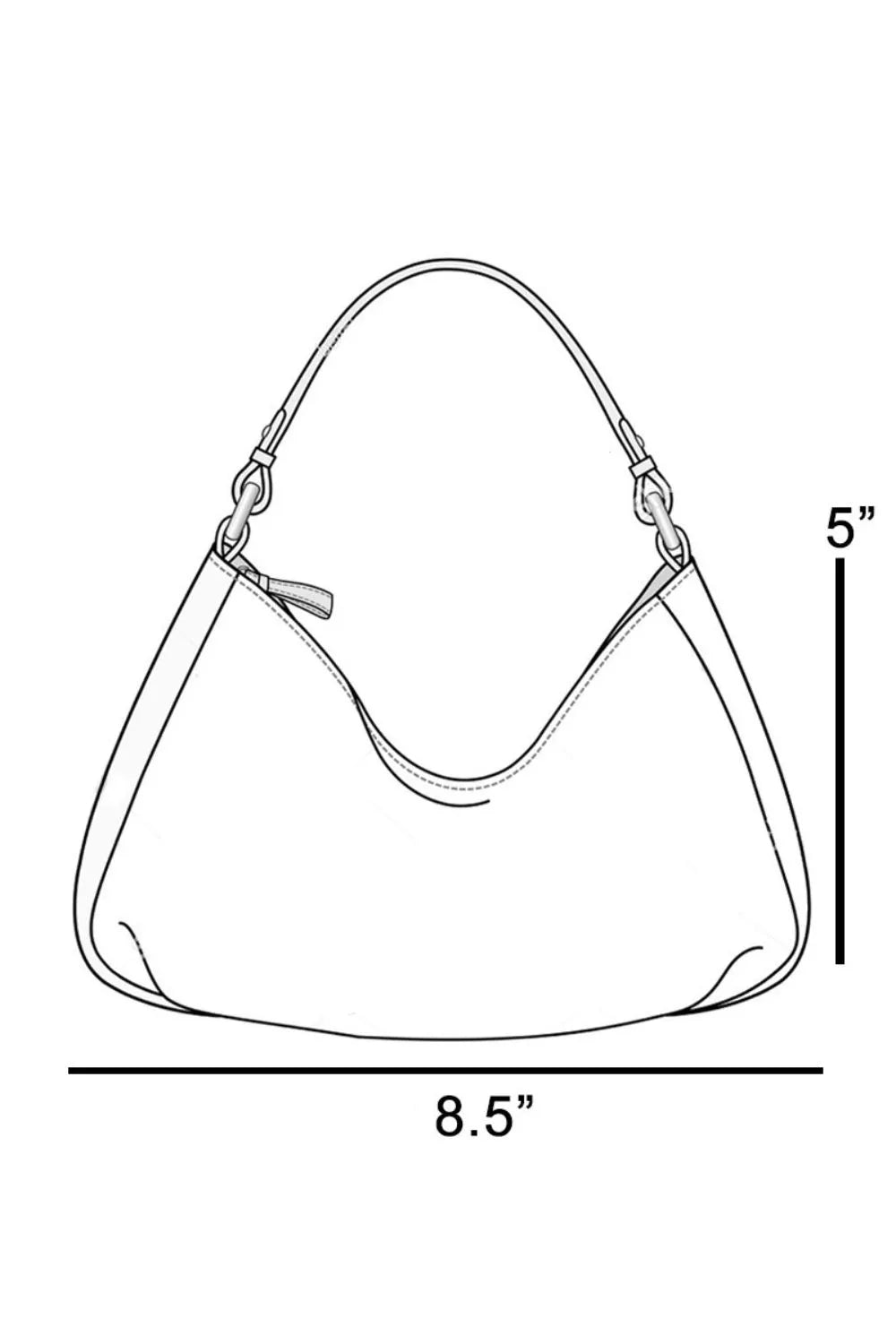 Fame Accessories Hand Bag Crescent Soft Circle Medium Tote e2fe7782-0e6c-406e-af67-a3240a21bfd0-Max-Origin Trendsi