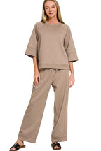 Zenana Casual Outfit Set Lightweight Scuba 3/4 Sleeve Top & Pants Set