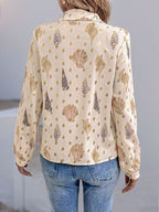 Perfee Women Shirt Shell Printed Collared Neck Long Sleeve Top e48271be-0658-47f0-bdbd-6b60cd1900ab-Min Trendsi