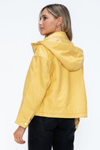 How Dare U Women PU Leather Jacket Drawstring Hem Zip Up Jacket Yellow e4aec4de-19a0-4d8f-9a96-c302ee3fd4ff-Max Trendsi