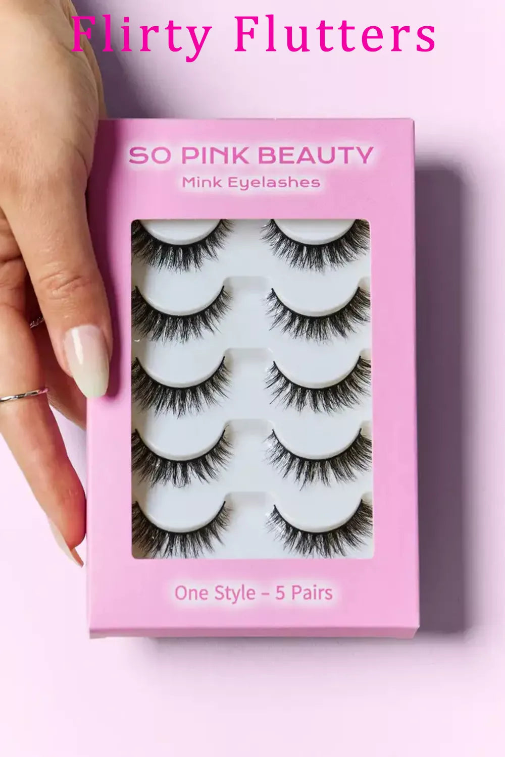 SO PINK BEAUTY Mink Eyelashes 5 Pairs Black Mix Effect Flirty Flutters One Size e4b9f828-0179-4bb3-be0b-a91309eb54c8-Max Trendsi