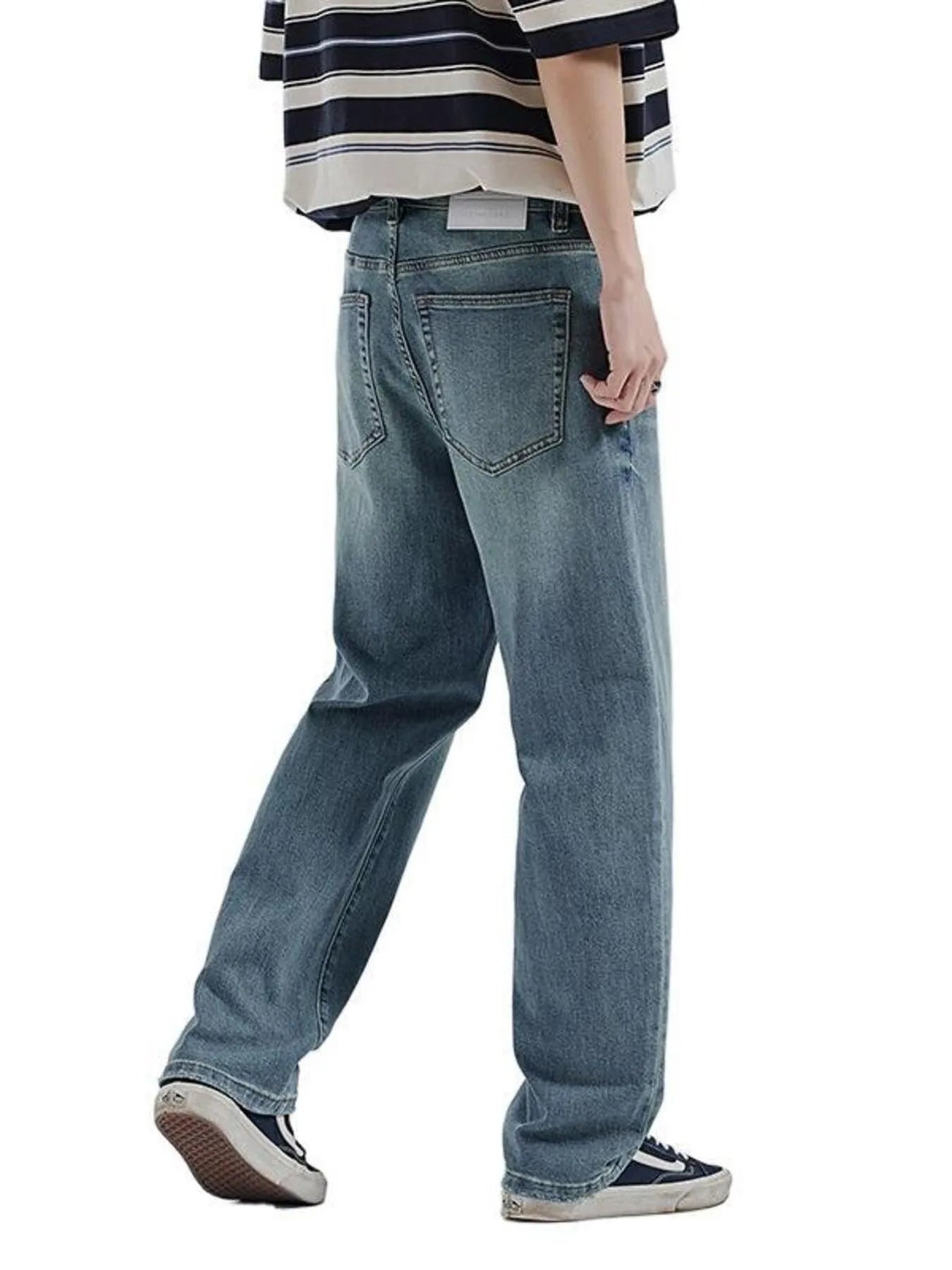 Men's Jeans Relaxed Fit Straight Leg Vintage Washed Sea Sky Blue Denim e4e99f79-1f01-4aa3-a080-2446a0428181-Max-Origin Trendsi