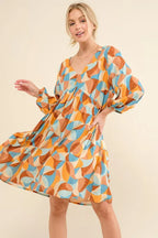 And The Why Mini Dress Geometric Colorful Printed Open Back Puff Sleeve e502ddd4b30d446d87a072c5dd77e109-Max-Origin Trendsi