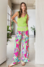 Mittoshop Wide Leg Pants Colorful Fuchsia Abstract Print Elastic Waist e50d34d8a47c4d0dbe168496ce249d2d-Max-Origin Trendsi