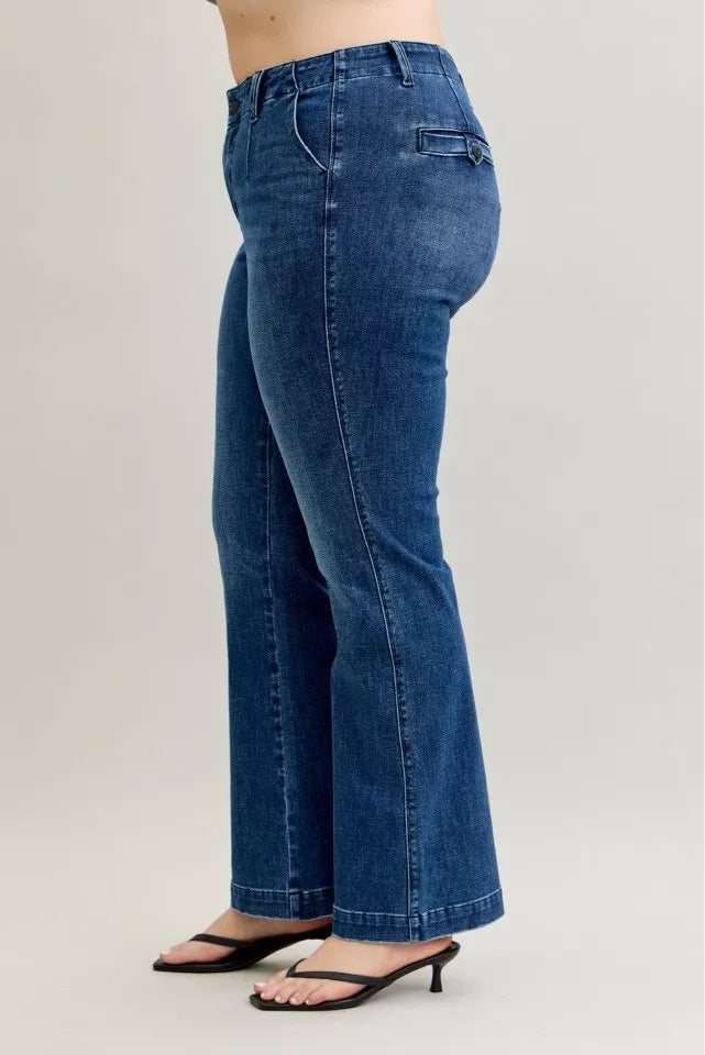 Judy Blue Bootcut Jeans Mid Rise with Welt Pockets Medium Wash Plus Sizes e52a073a-6cbf-4b37-9a41-e407512acff2-Max-Origin Trendsi