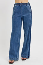 RISEN USA Full Size Women Jeans Elastic Waist Wide Leg Plus Size Denim Pants Medium e5436d23-aa9a-4b5d-8eed-c20e840eec88-Max Trendsi